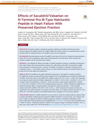 Effects of Sacubitril/Valsartan on N-Terminal Pro-B-Type Natriuretic Peptide in Heart Failure with Preserved Ejection Fraction