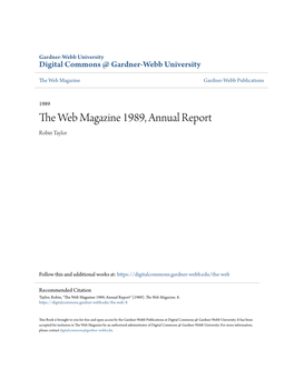 The Web Magazine 1989, Annual Report