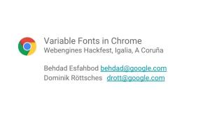 Variable Fonts in Chrome Webengines Hackfest, Igalia, a Coruña