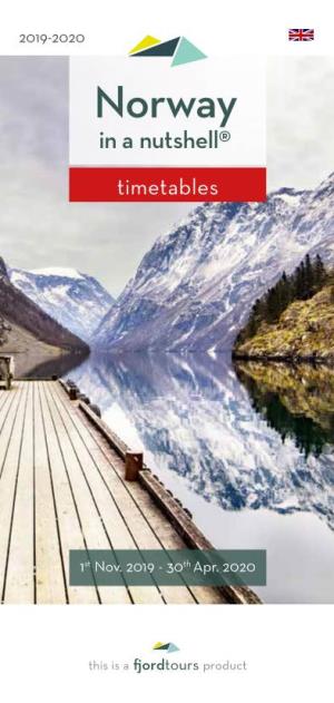 Norway in a Nutshell® Timetables