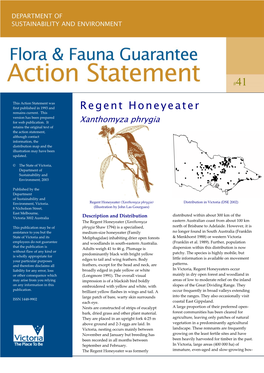 Regent Honeyeater Version Has Been Prepared for Web Publication
