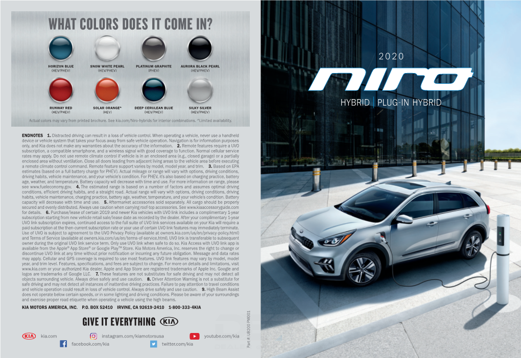 Kia 2020 Niro Brochure