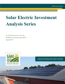 Solar Electric Investment Analysis Series