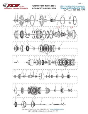 TCS Products TH350 Transmission Schematic-Parts Nov2012
