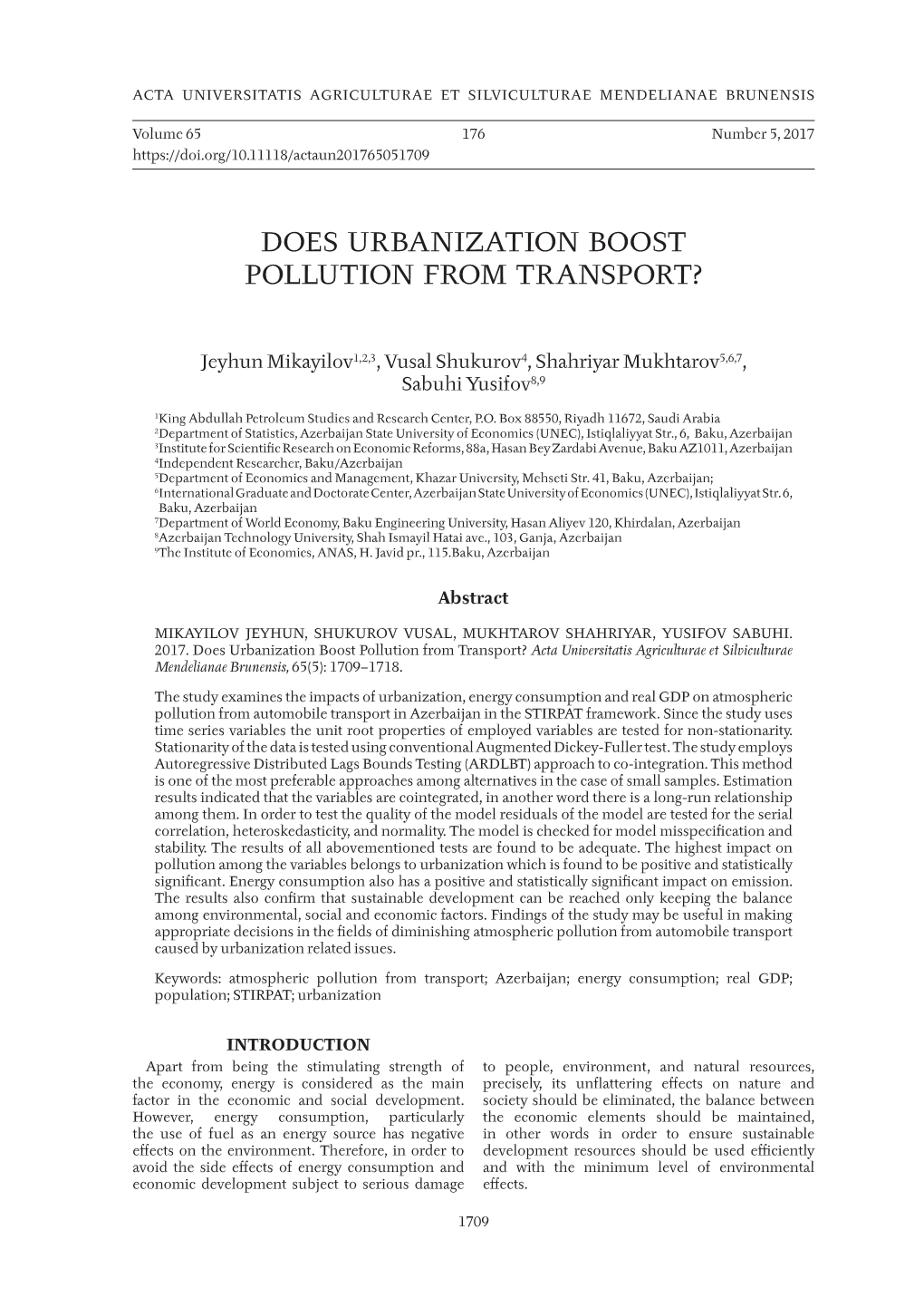 Does Urbanization Boost Pollution from Transport?