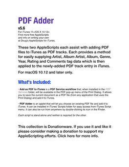 PDF Adder-Read Before Installing!