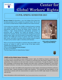 CGWR and the Global Labour University