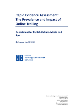 Prevalence and Impact of Online Trolling