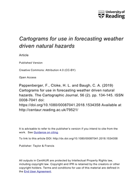 Cartograms for Use in Forecasting Weather-Driven Natural Hazards