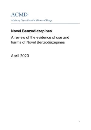 A Review of the Evidence of Use and Harms of Novel Benzodiazepines