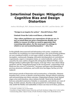Mitigating Cognitive Bias and Design Distortion