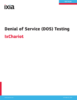 (DOS) Testing Ixchariot