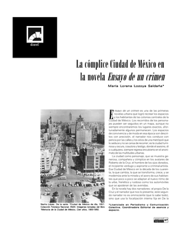 La Cómplice Ciudad De México En La Novela María Lorena Lozoya Saldaña*