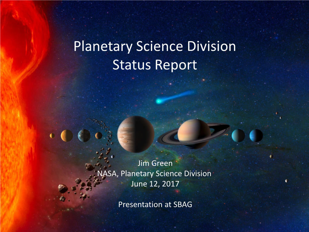 Planetary Science Division Status Report