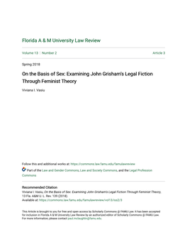 Examining John Grisham's Legal Fiction Through Feminist Theory