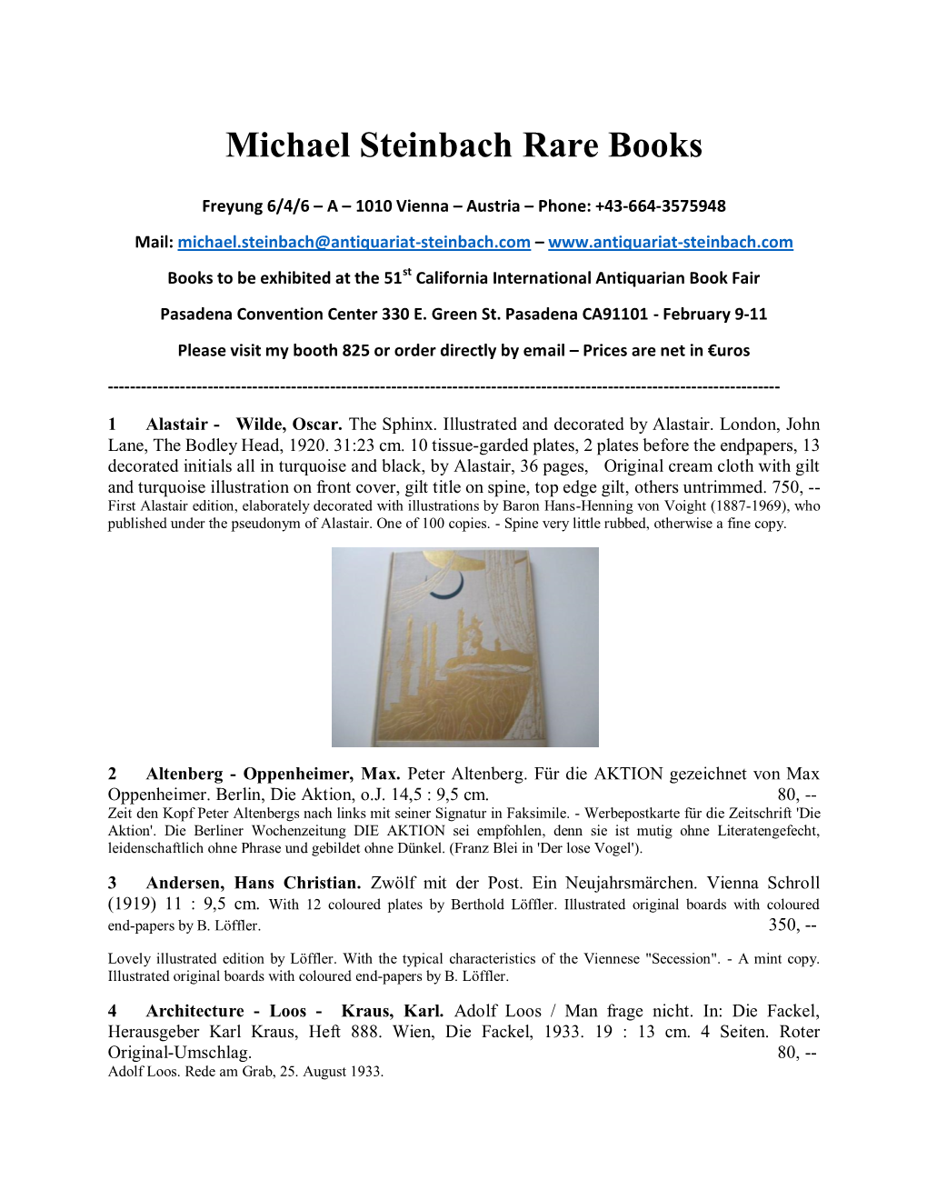 Michael Steinbach Rare Books