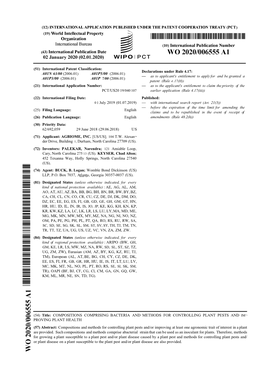 ) (51) International Patent Classification: A01N 63/00
