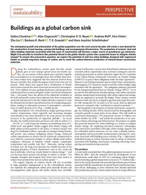 Buildings As a Global Carbon Sink