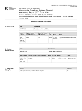 Commercial Broadcast Stations Biennial Ownership Report (FCC Form 323)