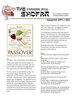 Passover in 75 Words Or Less