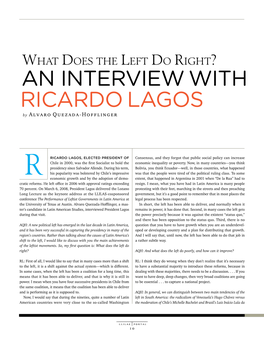 An Interview with Ricardo Lagos by Alvaro Quezada-Hofflinger