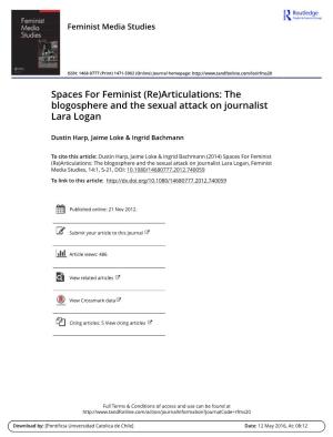 Spaces for Feminist (Re)Articulations: the Blogosphere and the Sexual Attack on Journalist Lara Logan