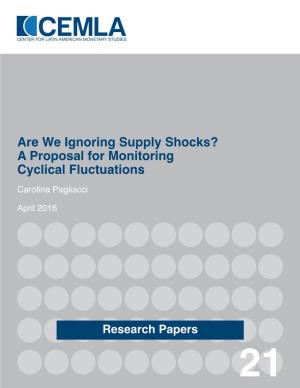 Are We Ignoring Supply Shocks? a Proposal for Monitoring Cyclical Fluctuations Carolina Pagliacci