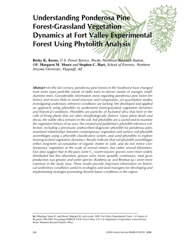 Fort Valley Experimental Forest—A Century of Research 1908-2008