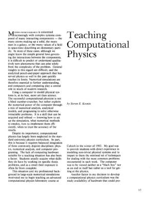 Teaching Computational Physics
