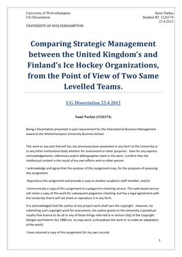 Comparing Strategic Management Between the United Kingdom's And