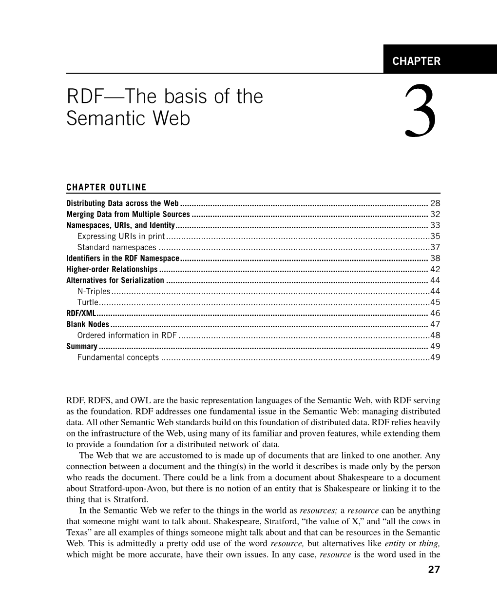 RDF—The Basis of the Semantic Web 3