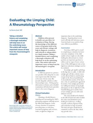 Evaluating the Limping Child: a Rheumatology Perspective