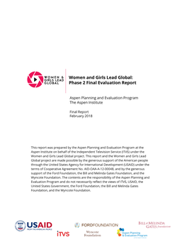 Women and Girls Lead Global: Phase 2 Final Evaluation Report