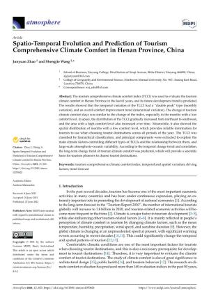 Spatio-Temporal Evolution and Prediction of Tourism Comprehensive Climate Comfort in Henan Province, China
