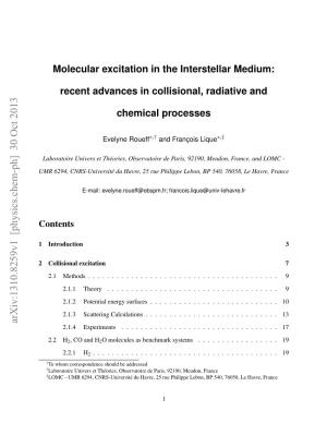 Molecular Excitation in the Interstellar Medium: Recent Advances In
