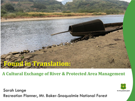 A Cultural Exchange of River & Protected Area Management