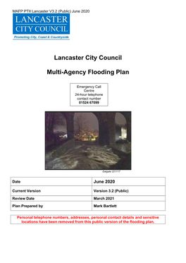 Lancaster City Council Multi-Agency Flooding Plan