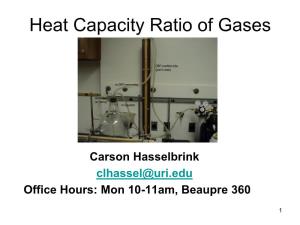 Heat Capacity Ratio of Gases