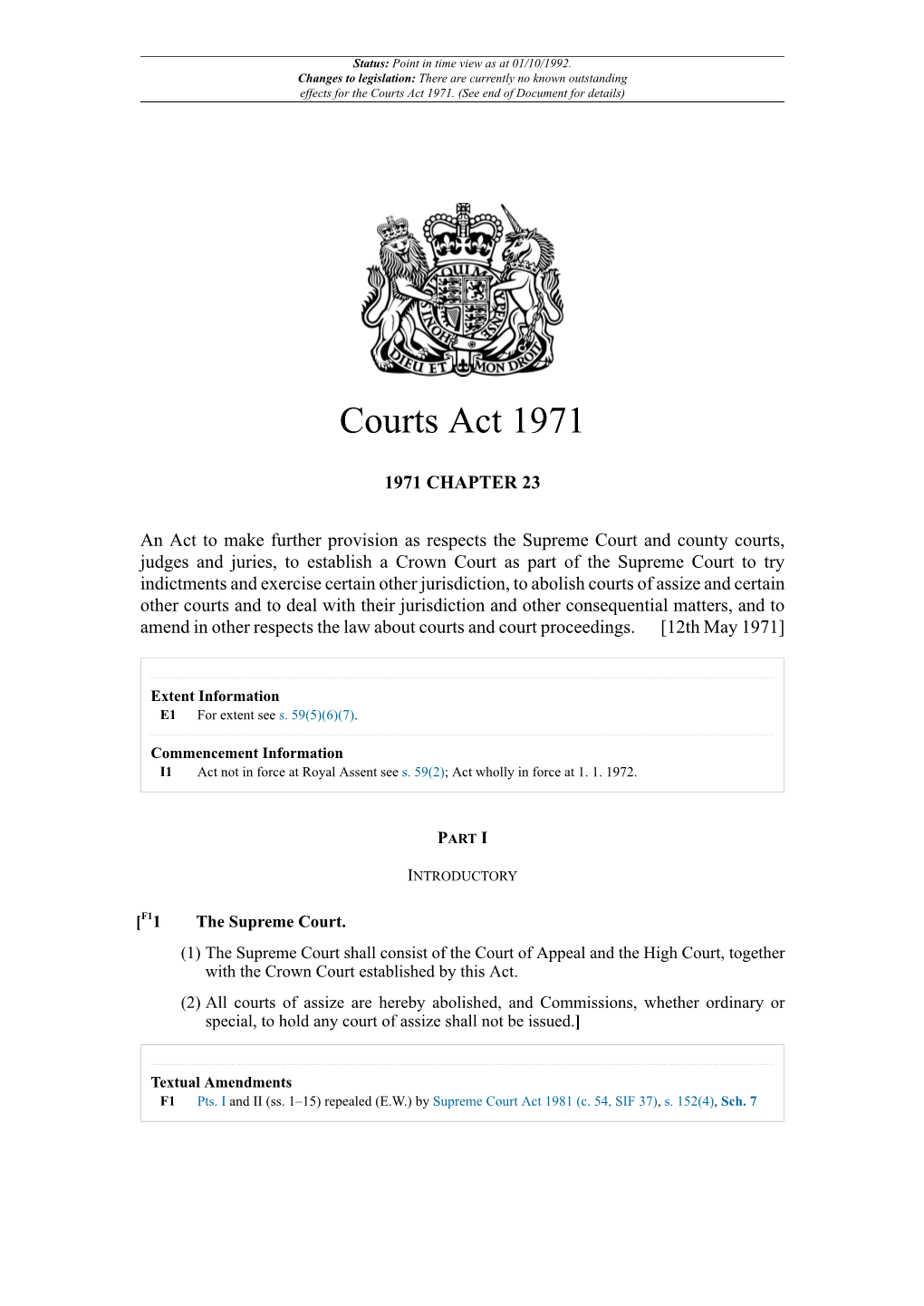 Courts Act 1971
