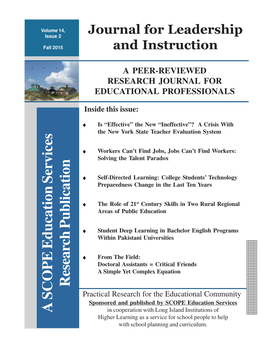 Fall 2015 and Instruction