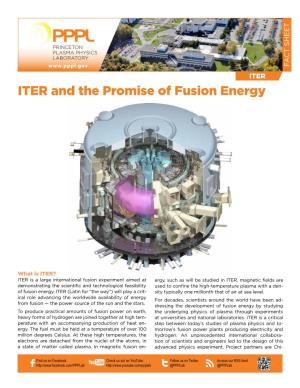 ITER and the Promise of Fusion Energy