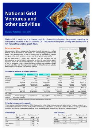 National Grid Ventures and Other Factsheet