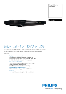DVP3750/58 Philips DVD Player