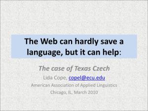 Texas Czech? • Language Material: Referenced? Featured?