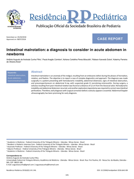 Intestinal Malrotation: a Diagnosis to Consider in Acute Abdomen In