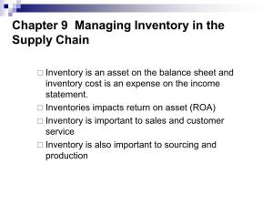 Managing Inventory in the Supply Chain