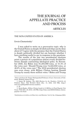 The Journal of Appellate Practice and Process Articles