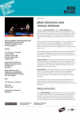 Joshua Redman & Brad Mehldau