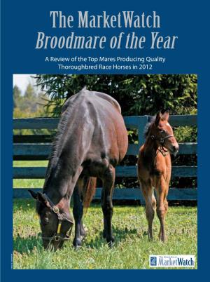Broodmare of the Year a Review of the Top Mares Producing Quality Thoroughbred Race Horses in 2012 ANNE M