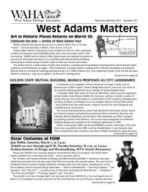 West Adams Matters